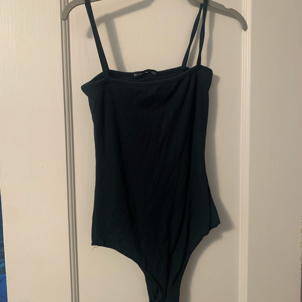brandy dark green bodysuit